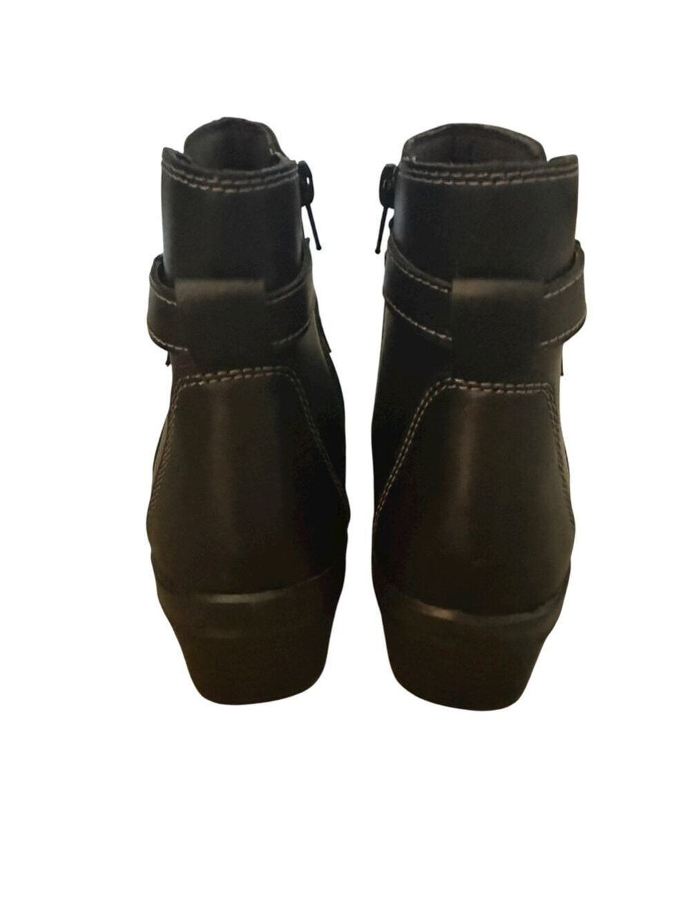 Clark’s Collection Women’s Angie Spice Black Leather Boots Size 7 - Picture 4 of 11